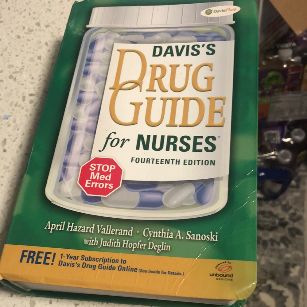 Drug Guide for Nursesr by Davis
Fourteenth Edition
